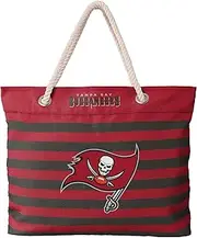 FOCO NFL Team Logo Nautical Stripe Tote Beach Bag