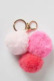 Pink Pom Pom Keyring