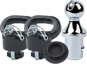 Lrichy 60618 Upgraded 38k Puck System Gooseneck Hitch Ball Kit for 2013-2025 Dodge Ram 2500 3500, 2-5/16“ Hitch Ball for Truck Bed with 2 Gooseneck Safety Chain Anchors
