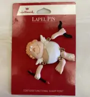 Vintage Hallmark VALENTINE Lapel Pin FUNNY CLUMSY CUPID w/BOW, ARROW & bandaids