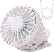 Ruhnjyg Fan with Clamp | Clamp on Fan - Cooling Personal Battery Operated Small Rechargeable Tool for Travel Outdoor Home Stroller Umbrell Pet Carriers