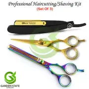 Salon Barber Hairdresser Accessories Kit Thinning Scissors Set Shaving Razor