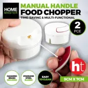 [2PCE] Home Master Manual Handle Food Chopper, Time-Saving and Multifunctional