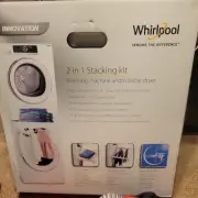 NEW - Whirlpool SKS200 Stacking Kit for Washer Dryer With Shelf & Hanging Rack