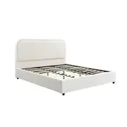 Foret Bed Frame King Size Mattress Base Wooden Sleep Beds Platform Fabric