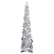 Pop-up Artificial Christmas Tree Silver 120 cm PET vidaXL
