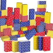 Nuanchu 60 Pcs Cardboard Building Blocks Rectangle and Square Large Cardboard Blocks for Kids Jumbo Thick Cardboard Pretend Brick Blocks for Building, Stacking