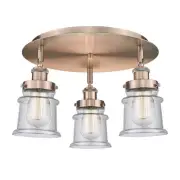 Innovations Lighting 916-3C-9-17 Canton Flush Canton 3 Light 17"W - Copper