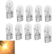 20pcs Auto T10 Instrument Light Halogen Lamp 12v24v-3w-5w Small Plug-in Bulb License Plate Light Widening Light Warm Yellow(T10 24V 5W)