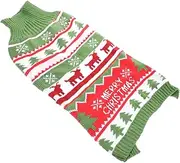 HYTROVE Elk Pattern Dog Knitted Sweater Warm Christmas Outfit for Pets Cozy Holiday Apparel for Dogs and Puppies Soft for Festive Parties and Daily Wear