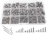 500PCS Pan Head Hex Socket Screws Stainless Steel Screw Nut Set for Automobile Making Industry (M3 M4 M5)