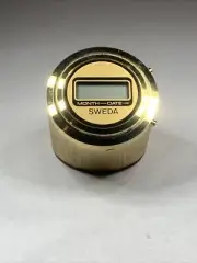 Vintage Sweda Mini LCD Desk Clock / Paper Weight