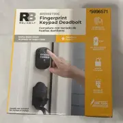RELIABILT Matte Black Electronic Deadbolt and Fingerprint Keypad