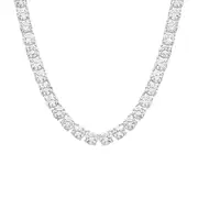 Silver 44cm 5mm Cz Claw Set Tennis Necklace in Clear