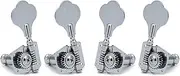 Guitar Tuner 4R 4L 2R2L Opened Electric Bass Guitar Tuning Pegs Machine Heads Tuners for Bass Chrome Black Electric Guitar Tuner (Size : Chrome 2R2L)