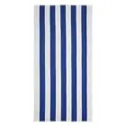 (4 pack) Mainstays Blue & White Cabana Stripe Beach Towel, 28" x 58"