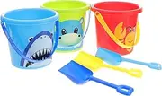 GARIOUANS 3Sets Beach Bucket Sand Bucket and Spade for Summer Fun and Lightweight Beach Play Equipment Promotes Coordination Skills
