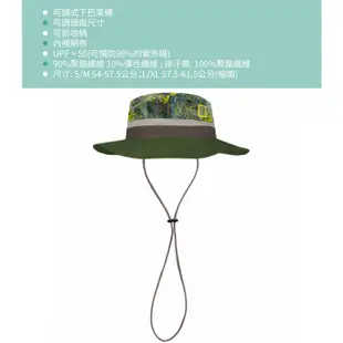 【西班牙 BUFF】國家地理頻道-高防曬 Booney Hat 抗UV可收納圓盤帽 防晒遮陽帽_綠色秘林_125380