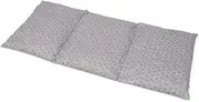 GRÜNSPECHT Cherry Stone Pillow 43 x 20 cm, 3 Quilted Chambers, Heat Cushion for Neck, Stomach and Back, 100% Cotton Cover for Microwave and Oven, Grey (1100-V1)
