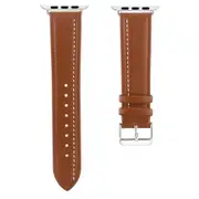 PU Leather Couple Watch Band For Apple 1/2/3/4/5/6SE Generation Watch 38/40/41MM Bracelet - Brown