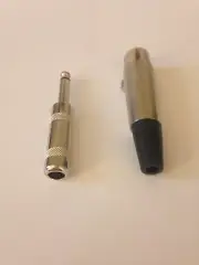 Female XLR 3-Pin Audio Plug Cable Microphone Connector and 1/4" Mono Plug