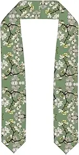[SKKNT] Dogwood Blossoms Print Graduation Shawl Stole For Academic Commencements Honor Sash Congratulations Gift