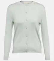 [Loro Piana] Loro Piana Moorea silk and cotton cardigan AU 8 grey
