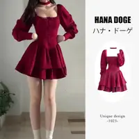 在飛比找momo購物網優惠-【HANA DOGE 】性感純慾風顯瘦修飾蛋糕裙