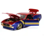 Captain Marvel 1973 Ford Mustang Mach 1 1:24 Scale Hollywood Ride Jada Toys