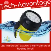 BOAT COMPACT DOLPHIN-STYLE WATERPROOF FLOATING FLASHLIGHT LED BULB TORCH LIGHT