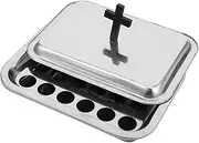 1 Set Communion Tableware Tray Bread Plate Communion Tray Lining Altar Supplies Christmas Party Tableware Church Supplies Bread Pressure Plate Glass Plates Silver Stainless Steel