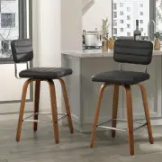 Bar Stools Set of 2-Counter Height Chairs Wood Barstools Bar Height Swivel Bar S