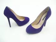 TONY BIANCO SHOES LADIES FORMAL DRESS SUEDE HEELS JACINDA PLUM KID SIZE 6