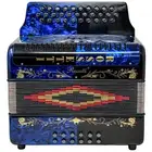 Rossetti 31 Button Accordion 12 Bass GCF Blue and Black