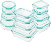 BAYCO Glass Food Storage Containers with Lids, [24 Piece] Glass Meal Prep Contai