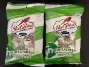 Red Bird "WINTERGREEN Puffs -Melts Away Candy Puffs-LOT OF 2 BAGS- *Made in USA*