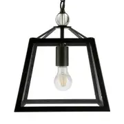 Fiorentino Tamarka Traditional Metal 1L Framed Glass Panel Box Pendant Light