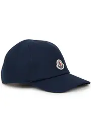 Moncler Kids Logo Cotton-twill cap - Blue 12 months