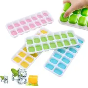 14Grids Silicone Mold Ice Cube Tray with Lid Mold Making Tool Square DIY Mold TF