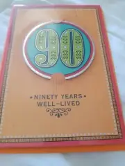 90 Ninety Years Well-Lived Birthday Card