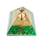 Malachite Merkaba Crystal Orgonite Orgone Pyramid EMF Protection Healing Energy