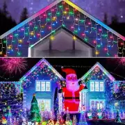 Curtain Light 96/216 LED Fairy String Outdoor Indoor Xmas Wall Home Room Decor