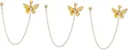 [SHERCHPRY] 3 Pcs Stylish Retro One-piece Earring Clip Women's Fashion Accessory for Daily Wear Special Events