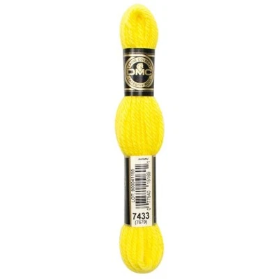 DMC Tapestry Wool #7433 Lemon Laine Colbert wool 8m Skein