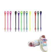 Simple Strechdable Silicon Elastic Multicolour Shoe Laces For Adults