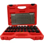 KC Tools 20pc 1/2" Dr AF Standard & Deep Impact Socket Set