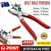 2- 4.5mm Revolving Leather Belt Strap Eyelet Hole Punch Puncher Plier Craft Tool