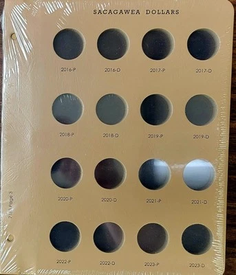 Dansco Sacagawea Update Page 2016 - 2023 P&D. Alb 7183. Brand New. Free Shipping