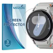 [3 Pack] Samsung Galaxy Watch7 (44 mm) Ultra Clear TPU Film Screen Protectors by MEZON – High Protection, Shock Absorption (Watch 7 44mm, Clear)