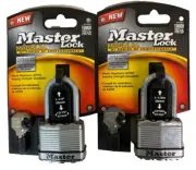 Master Lock M1XDLF Magnum Heavy Duty Padlock with Key, 2 Pack NEW
